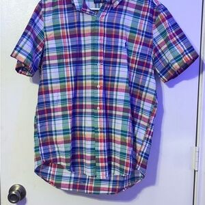 Ralph Lauren Red and Blue Casual Button Down Shirt